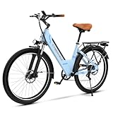 Aelith 26' Electric Bike for Adults – Powerful 1000W Motor, 48V Removable Battery, 7-Speed, Front Suspension & LCD Display – Commuter and Mountain EBike for Women