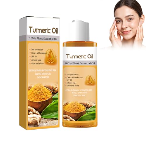 Suero Blanqueador Cúrcuma - Aceite Blanqueador Turmerico, Reduce Manchas Oscuras y Aclara la Piel, Aceites Esenciales para el Cuidado de la Piel
