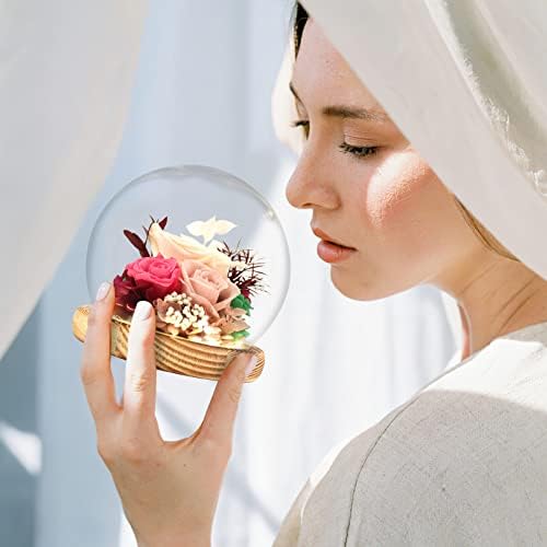Regalo Flor Preserved Roses & Fresh Flowers Bouquet โ Gift for Women, Roses That Last Forever, Flowers for Delivery Prime, Champagne Roses โ Birthday, Motherโs Day & Christmas