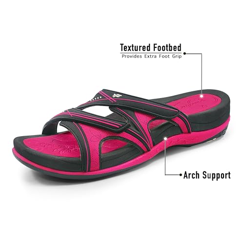 Image of Gold Pigeon Shoes SIGNATURE Comfort Walking Slides Sandals for Women | Arch Support, Waterproof, Non-Slip