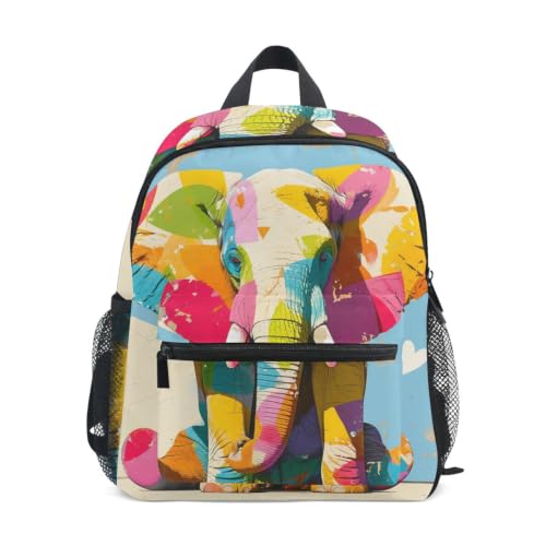 Sac à dos pour tout-petits éléphant coloré anti-glissement