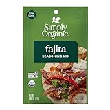 Simply Organic Fajita Seasoning Mix, Gluten Free, Certified Organic, Kosher - Chicken Fajita Seasoning - Pure Flavor for Tacos, Stir-Fries, Mexican Dishes, and More | 1.13 Ounce (Pack of 1)