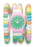 Swatch nan Unisex Watch Casual Polymer Quartz Waterproof Caramellissima S
