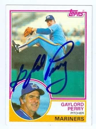 Gaylord Perry autographed Baseball Card (Seattle Mariners) 1983 Topps #463