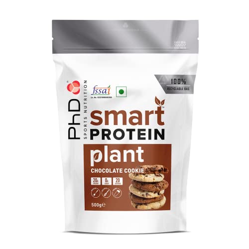 PhD SPORTS NUTRITION Plant Protein Powder Pea & Soy Isolate Protein | 20g protein Plant Based Vegan Protein Powder Supplement For Men & Women (500gm) | Dairy Free Sugar-Free Natural Protein | For Men and Women | Chocolate Cookie Protein PhD SPORTS NUTRITION Plant Protein Powder Pea & Soy Isolate Protein | 20g protein Plant Based Vegan Protein Powder Supplement For Men & Women (500gm) | Dairy Free Sugar-Free Natural Protein | For Men and Women | Chocolate Cookie Protein