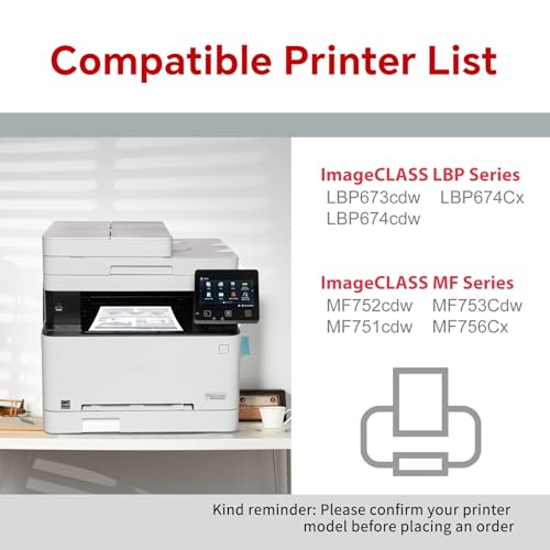 Image of 069H / 069 High Yield Toner Cartridge Set :Compatible Replacement Canon 069H Toner for Canon MF753Cdw / 069 / 069H Toner Cartridge for ImageCLASS MF753Cdw MF751Cdw MF750C LBP674Cdw Printer