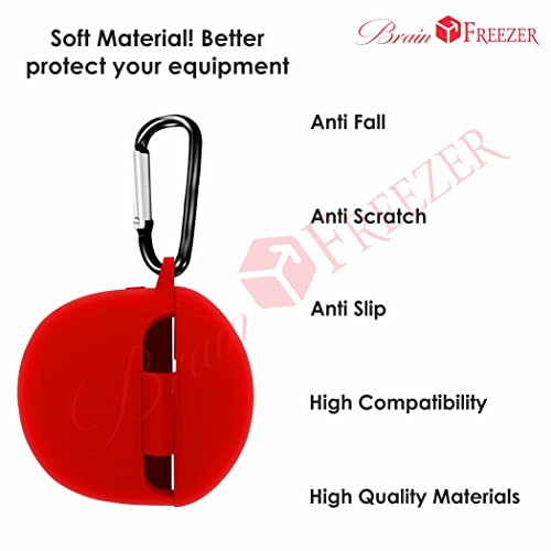 Image of Brain Freezer Silicone Shock Proof Protection Sleeve Skin Carrying Bag Box Cover Compatible with Realme Buds Air Pro /Realme Buds Air 2 Wireless Headset Headphones Earphone Red (Device Not Included)