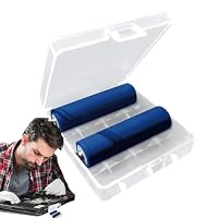 Portabatterie Da 54 Organizer Per 54 Batterie AA E AAA - Custodia Trasparente Portatile, Impermeabile E Sicura Batterie Aa Aaa