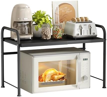2 Tier Expandable Metal Storage Shelves, kitchen cabinet organize...