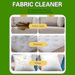 Upholstery Dry Cleaning Foam – No-Rinse Fabric Cleaner for Sofas, Couches & Car Seats, Quickly Lifts Stains & Dirt, Safe for Households with Kids & Pets, Easy-to-Use for Fresh & Spotless Furniture