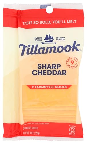 Tillamook, Sliced Sharp Cheddar Cheese, 8 oz