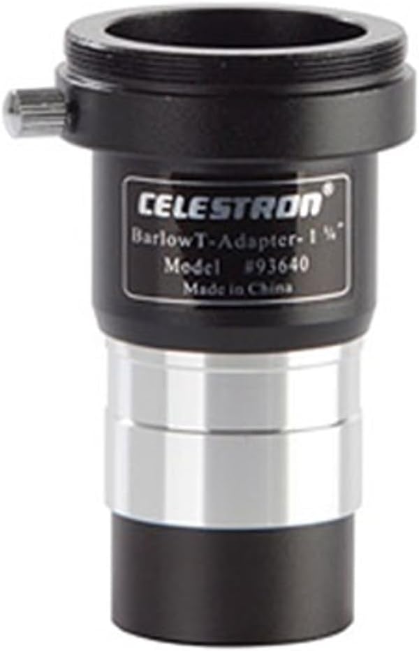 Celestron 93640 1.25 Inch Universal Barlow and T-Adaptor, Silver/Black