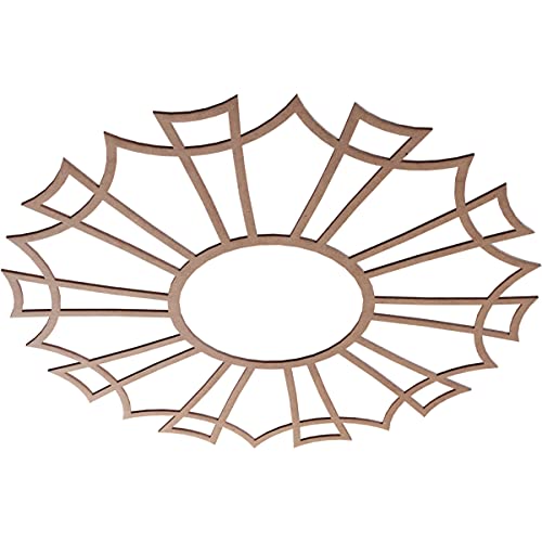 Image of Ekena Millwork 40 inchOD x 14 1 /8 inchID x 3 /8 inchT Augustus Wood Fretwork Pierced Ceiling Medallion, Wood (Paint Grade)