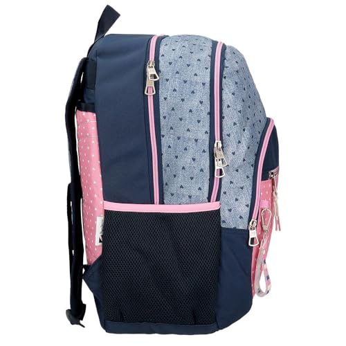 Pepe Jeans Para Menina. 6822521 Mochila De Ganga Noni Compartimento Duplo Azul, Rosa (Osfa), Casual, Multicolor, PoliéSter, Moda Infantil - 2
