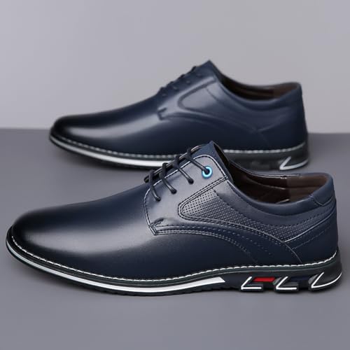 Image of Men's Premium Stylish Oxford Shoes Casual Lace Up Walking Business Driving Dress Shoes