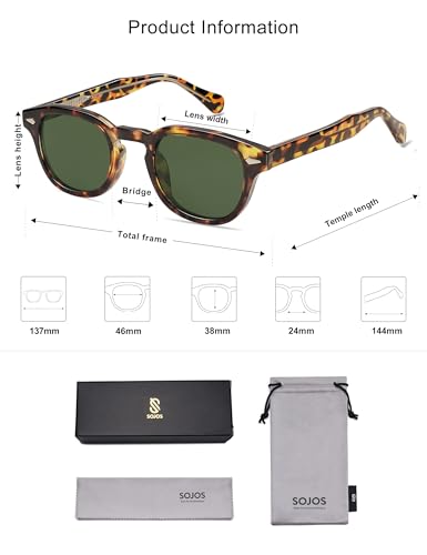 Image of SOJOS Retro Small Round Sunglasses for Men Women Trendy Circle Style UV400 Lenses Unisex Sun Glasses SJ2251