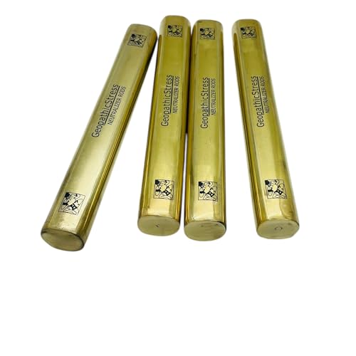 Image of Geopathic Stress Rods /Geopathic Neutralizer Brass Rods for Vastu Length 8 Inch Approx Removes Out The Negative Effects and Helps in Improving 4 Pieces