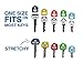 LLKC Stretchee Key Cover Caps. Free Key Chain! Free Labels! Stretchy Material -One Size Fits Most Keys -Blank & Printed Labels - Great Key Identifier