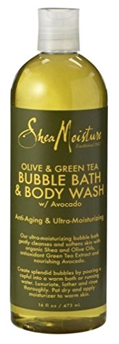 Shea Moisture Bubble Bath & Body Wash 16 Ounce Olive & Green Tea (473ml) (6 Pack)
