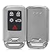 Produktbild kwmobile Autoschlüssel Hülle kompatibel mit Volvo 5-6-Tasten Autoschlüssel (nur Keyless) - TPU Fullbody Schlüsselhülle Cover Schutzhülle Hochglanz Silber