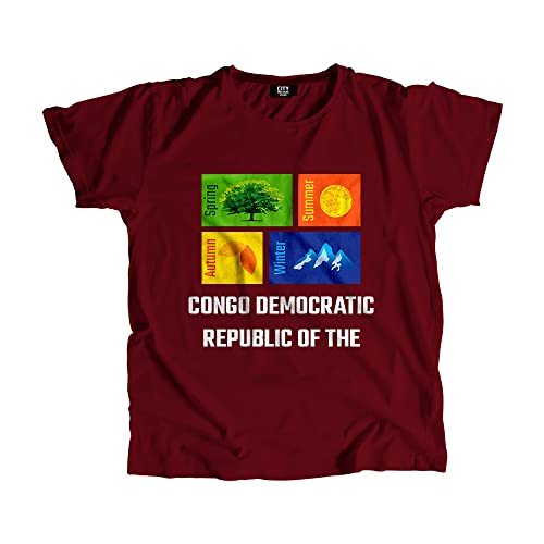T-shirt Congo confortable bordeaux finis les hauts qui se déforment