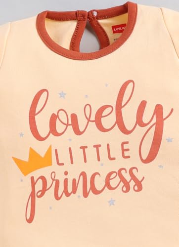 Image of LuvLap Baby Girls Regular Fit 100% Cotton Half Sleeves Girls Top CoSet Pack of 3