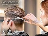 Haarschere aus Solingen Friseurschere mit Scharfem Schnitt und Einseitiger Mikroverzahnung Made in Germany Haarschneideschere aus Rostfreiem Edelstahl für einen perfekten Haarschnitt (15,24 cm)