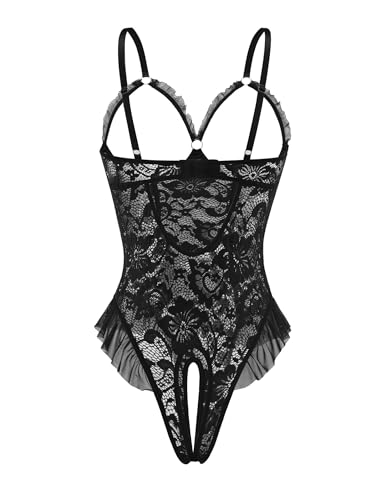 Image of Avidlove Women One Piece Lingerie Sexy Lace Babydoll Mini Bodysuit