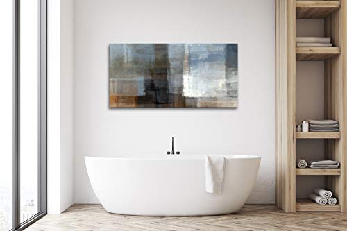 Muolunna A62250 Canvas Prints Abstract Wall Art Print Paintings Grey And Brown Home Decor Stretched And Framed Ready To Hang For Living Room Bedroom And Office Home Kitchen Artwork 20X40Inch #TOP5