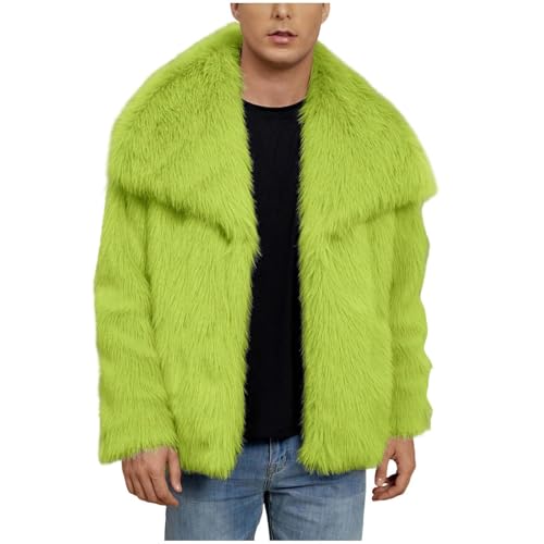 Manteau en fausse fourrure homme veste chaude à manches longues