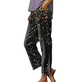 WILLBEST Strumpfhose Halloween Damen Sporthose Damen 7/8 Länge Hosen Locker Lässig Herbst Jeans grau Stretch Yogahose Lang Eng Latzhose Jeans 90er Sommer 7/8 Hosen