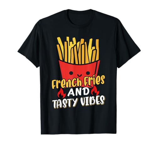 Diseño de patatas fritas y sabrosas vibraciones Camiseta