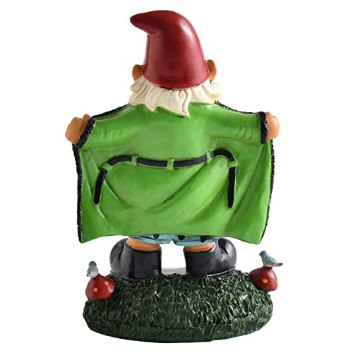 Noa Store Funny Naughty Garden Gnome Statue | Outdoor Decor | Fall Winter Halloween Christmas Decorations For Yard Art , Patio, Lawin, Doorsteps, Housewarming Garden Gift - 9.5 Inches #TOP5
