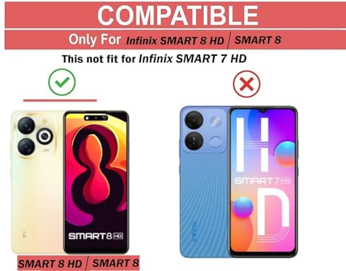 Image of COVERBLACK Rubber Back Cover for Infinix X6525 / SMART 8 / 8HD - Transparent