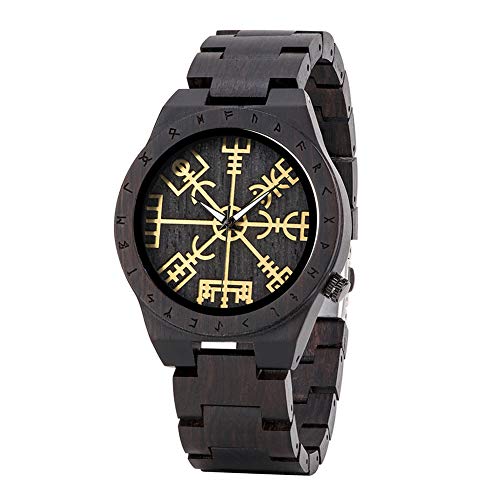 Montres en bois hommes et femmes, le cadeau viking vintage idéal avec son bracelet réglable