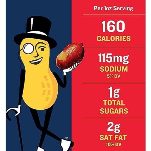 Image of PLANTERS Redskin Spanish Peanuts, Roasted Salted Peanuts 12.5 oz Jars (Pack of 12)