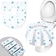WUFANC 20 Stück Toilettenauflage Einweg, Universal Rutschfester Wasserdichter Und Antibakterieller Einweg-Toilettensitz, Toiletten Sitzbezug Kinder Und Erwachsene, Einzeln Verpackt, Reisezubehör