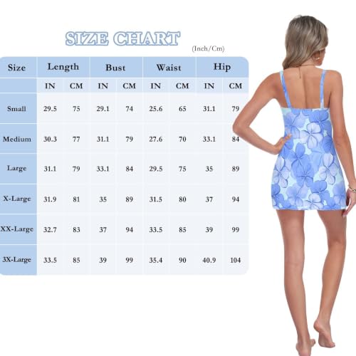 Robe de bain push-up galbante à motif fleurs bleues pour sublimer la silhouette