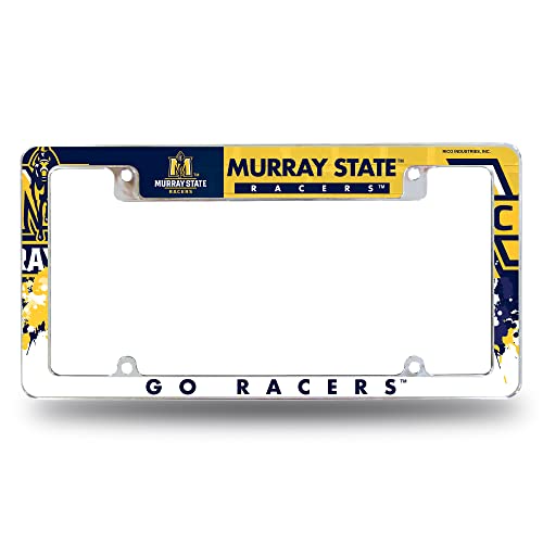 Rico Industries NCAA Murray State Racers Primary 12" x 6" Chrome All Over Automotive License Plate Frame for Car/Truck/SUV