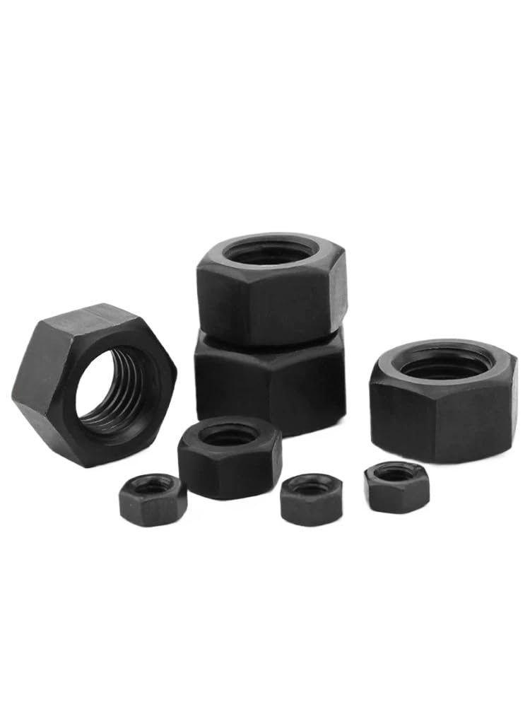 Tuercas hexagonales de acero negro no estándar tuercas hexagonales m7 / m9 / m11 / m13 / m15 / m17 / m19 / m21-m38 (M13-2.0, 10)