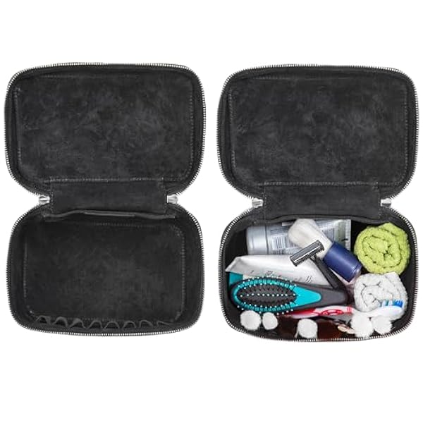 STILORD 'Aden' Borsa da Toilette da Viaggio Grande Pelle Beauty Case Trousse Borsa Cosmetica Organizer Portatrucco Borsa Bagno Vintage Cuoio