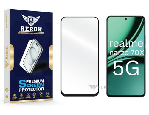 Image of Gorilla Tempered Glass Screen Protector Compatible with Realme Narzo 70x 5G [Pack of 1] | Edge-to-Edge, Bubble-Free, Case Friendly, Easy Installation Kit