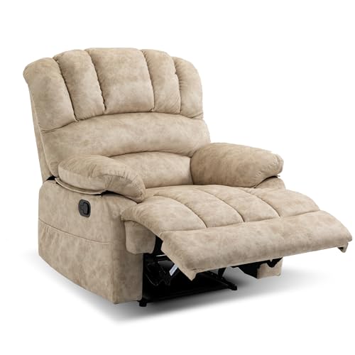 Sillón reclinable manual beige cómodo miniatura 6