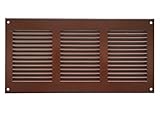 Einfache Montage 300x150mm Braun Lüftungsgitter aus Stahlblech Wetterschutzgitter mit Insektenschutzgitter