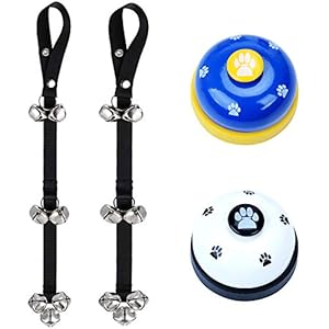 NEPAK 4 Pack hondenklokken voor onbenullige training + huisdier trainingsbellen, verstelbare deurbel, voor communicatie apparaat en onbenullige training gemakkelijk
