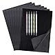 ASTARON 150 Blatt schwarzes Kohlepapier Transferpapier, Schwarz Graphittransfer Transparentpapier mit 5 PCS Präge-Stift-Punktierungswerkzeuge zur Rückverfolgung auf Holzgewebe und anderen Oberflächen