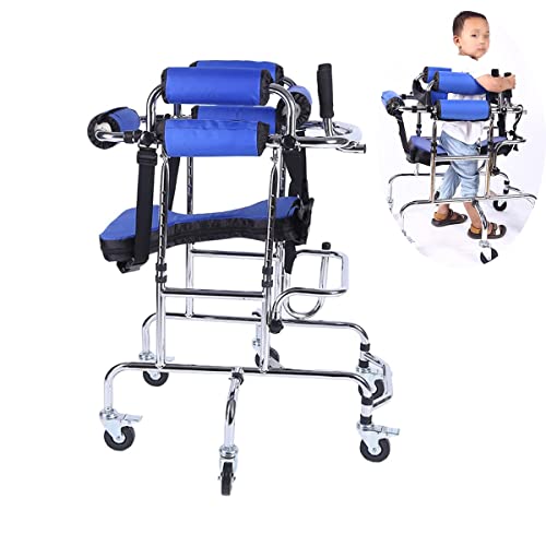 Andador portátil con ruedas y altura ajustable para personas con parálisis cerebral - Apto para estaturas de 78 a 120 cm - Andador de rehabilitación para personas con discapacidad