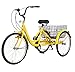大人用三輪自転車 トライククルーザーバイク メンズ/レディース大人の三輪自転車 バスケット付き24インチ7スピード大人用三輪車 女性、男性、高齢者向けの3輪自転車ビーチクルーザーショッピング、耐荷重330ポンド