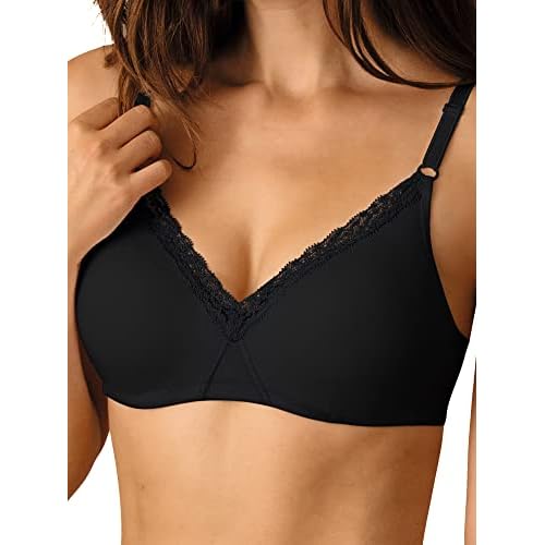 Nur Die Damen Katoenen Kanten beha BH, Schwarz, 95C EU