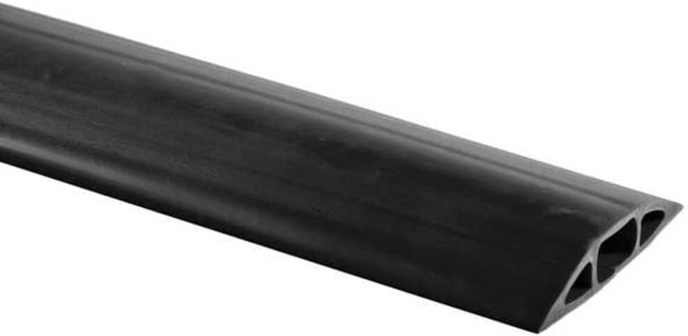 Cable Protector, 1 Channel, Black, 10 Ft. L